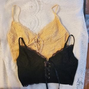 🎁Set of lace crop tops/bralettes